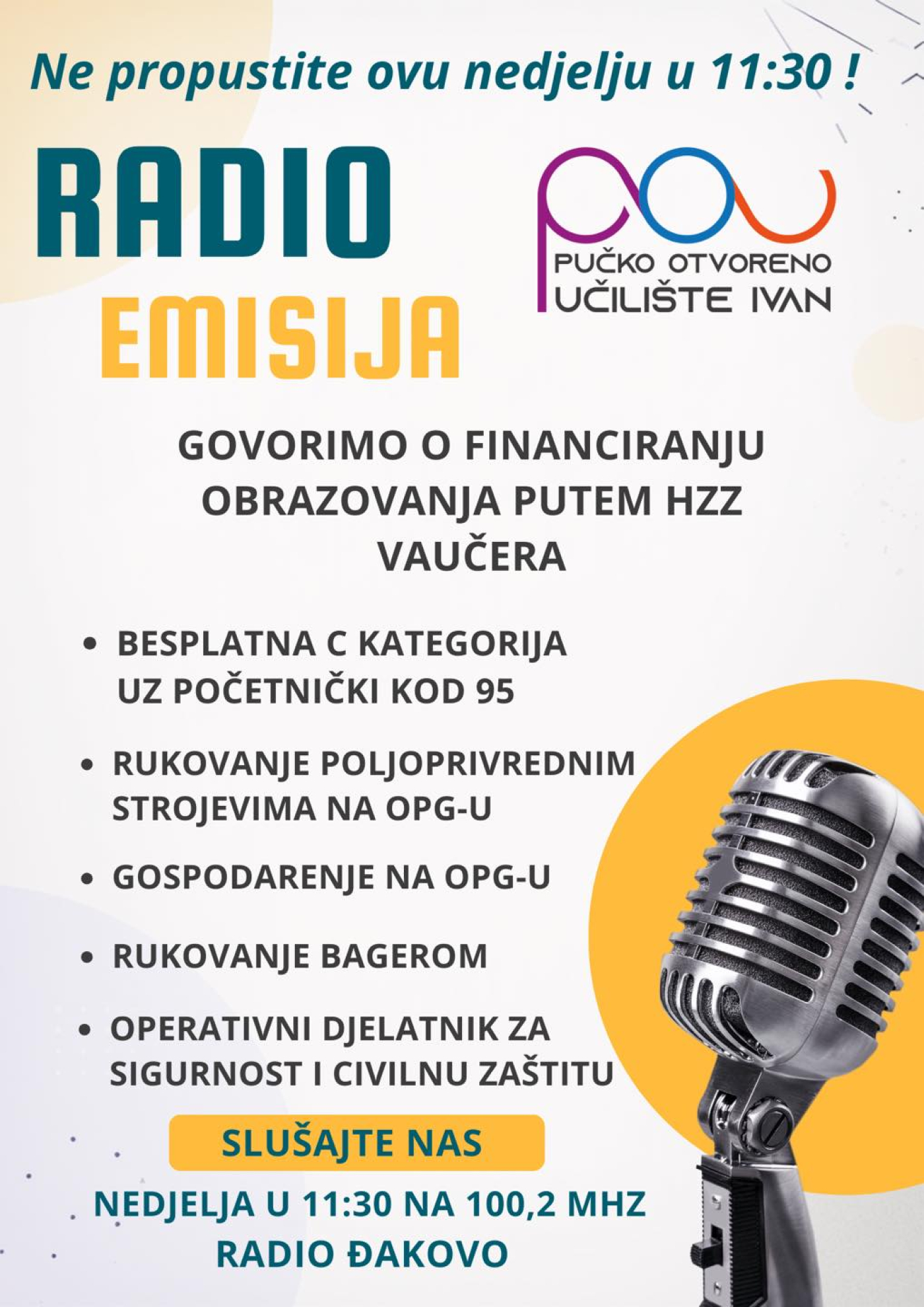 Radio emisija o HZZ vaučerima